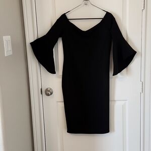 Bebe size 8 black off shoulder  Dress